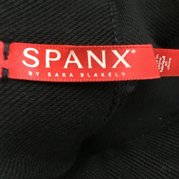 Spanx Twill Fabric Stretch Leggings Black - Picture 6 of 11